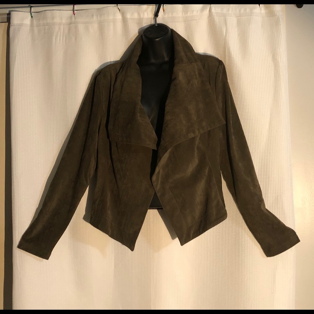 Super soft faux suede jacket